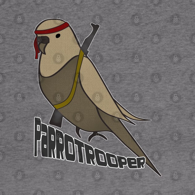 Budgerigar parrotrooper fighter gift weapon by Littlelimehead